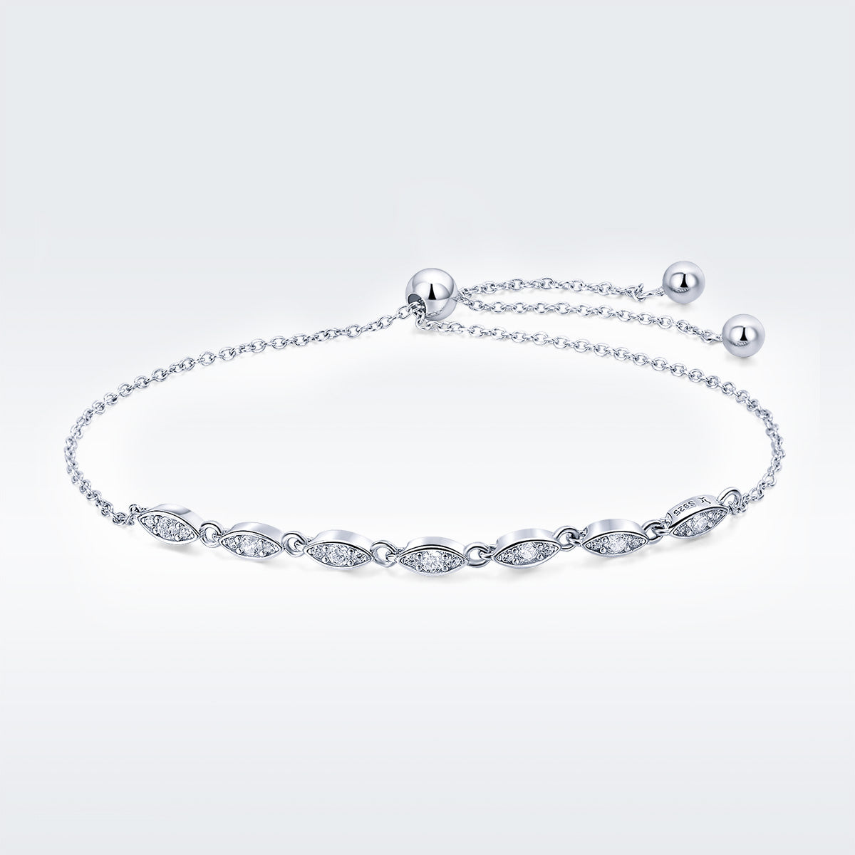 925 Sterling Silver Bracelet 22cm for Women