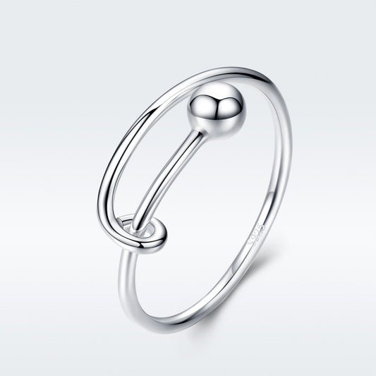 Anillos de plata de ley 925 de 0,4 cm de ancho para mujer
