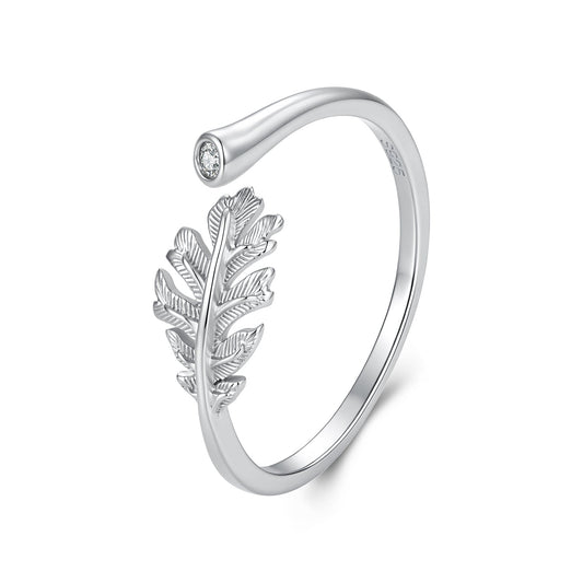 925 Sterling Silver White Gold Plated Size E Pavé CZ Ring for Women