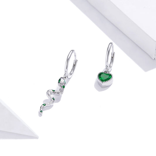 925 Sterling Silver Earrings with Pavé Setting CZ and Plated Platinum