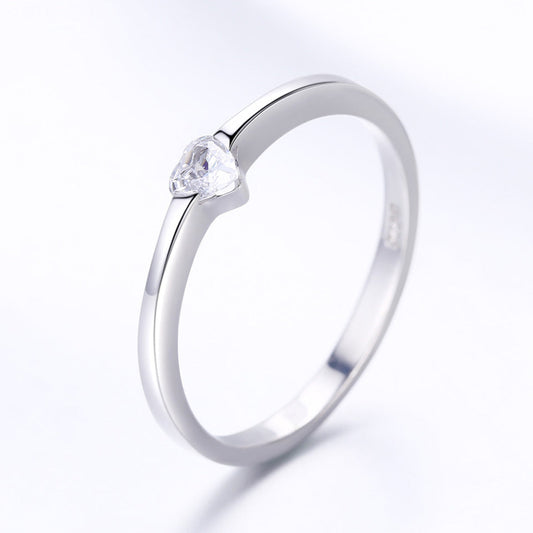 925 Sterling Silver Ring for Women Size 6.0 with Pavé Setting CZ