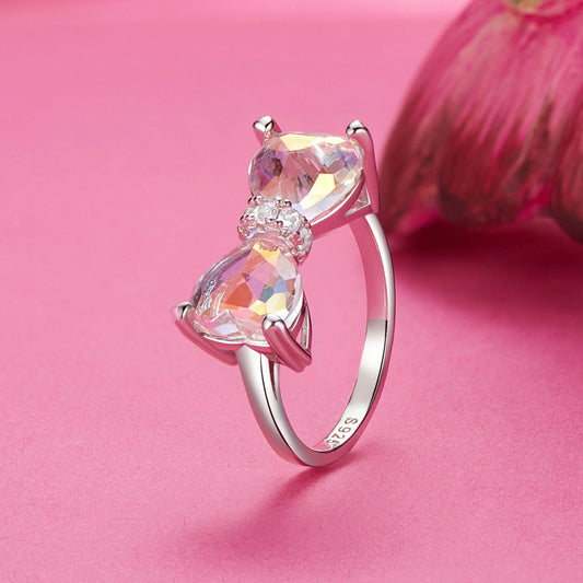 Anillo de plata de ley 925 con pavé de circonitas para mujer, talla 6.0