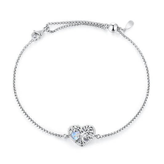 925 Sterling Silver Moonstone Bracelet for Women