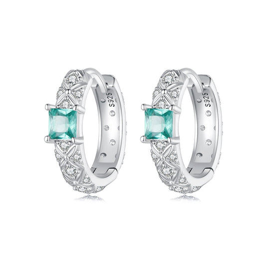 925 Sterling Silver Pavé Setting CZ Earrings for Women - view 2
