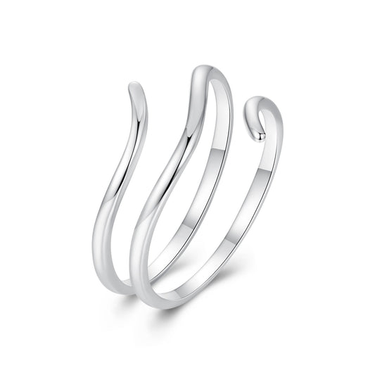 925 Sterling Silver Oxidized Silver Adjustable Ring for Men