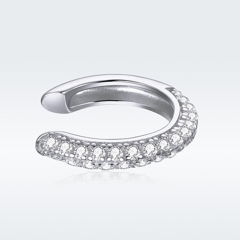 S925 Sterling Silver Pavé Set CZ Earrings - 1.1cm for Women