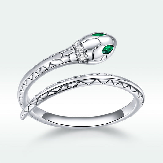 Anillo Delgado de Plata de Ley 925 Oxidada con Circonitas Pavé para Mujer
