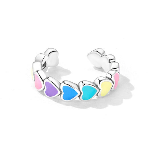 925 Sterling Silver Enamel Oxidized Silver Earrings - view 2