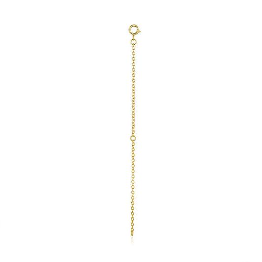 925 Sterling Silver + Plated Platinum 10cm Extension Chain Necklace