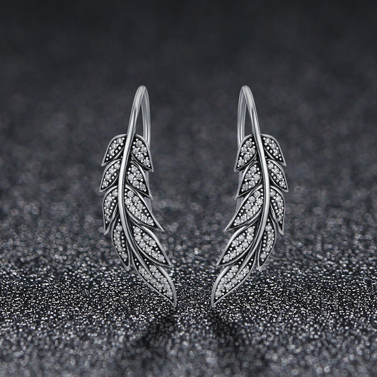 925 Sterling Silver Earrings with Pavé Setting CZ