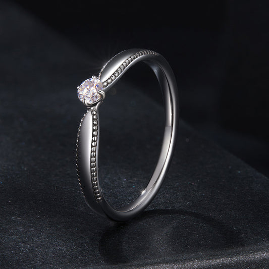 925 Sterling Silver Moissanite Ring Size 6 for Women