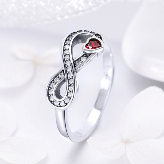 Anillo de plata de ley 925, talla 6.0 para mujer