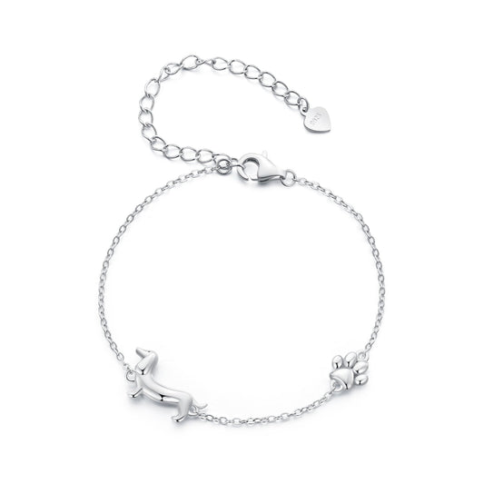 925 Sterling Silver Plated Platinum 150mm+60mm Bracelet for Women