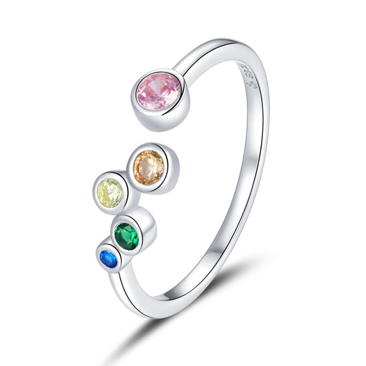Anillo de Plata de Ley 925 con Circonitas engastadas en Pavé
