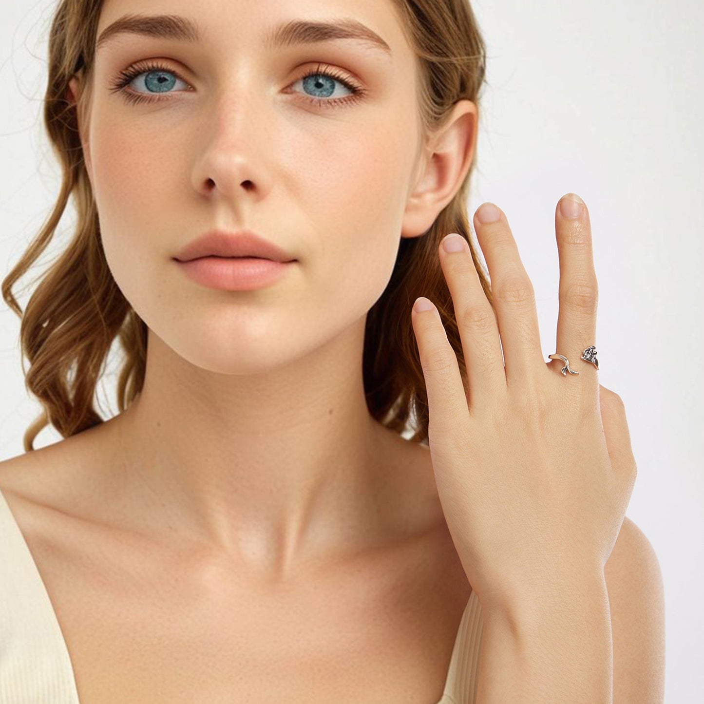 925 Sterling Silver Oxidized Silver 0.17cm Ring
