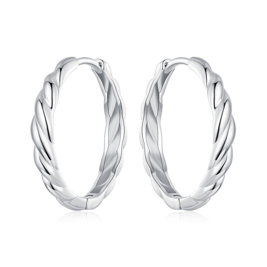 925 Sterling Silver Plated White Gold Earrings for Women - Size 11*3mm - view 2