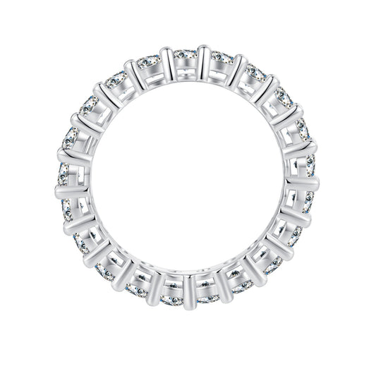 925 Sterling Silver Moissanite 0.1ct Ring Size 6 for Women