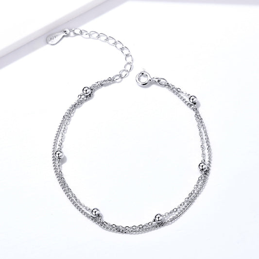 925 Sterling Silver Adjustable 19cm Bracelet for Women