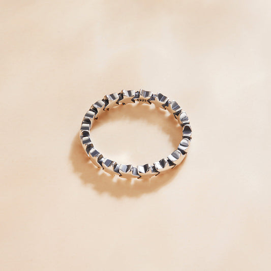 925 Sterling Silver Oxidized Ring Size 5.0 for Women