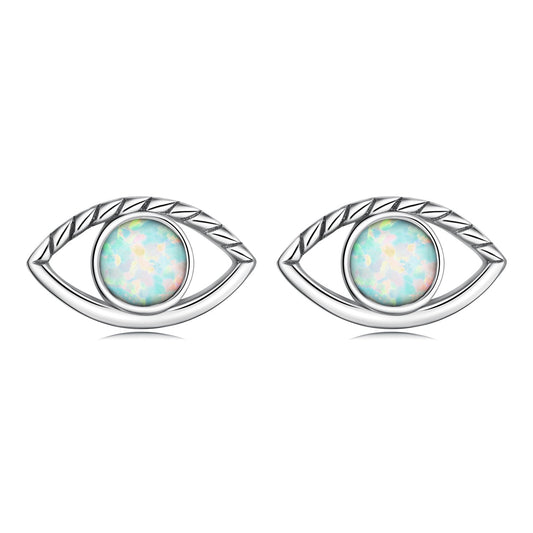 925 Sterling Silver Translucent Opal Earrings for Women
