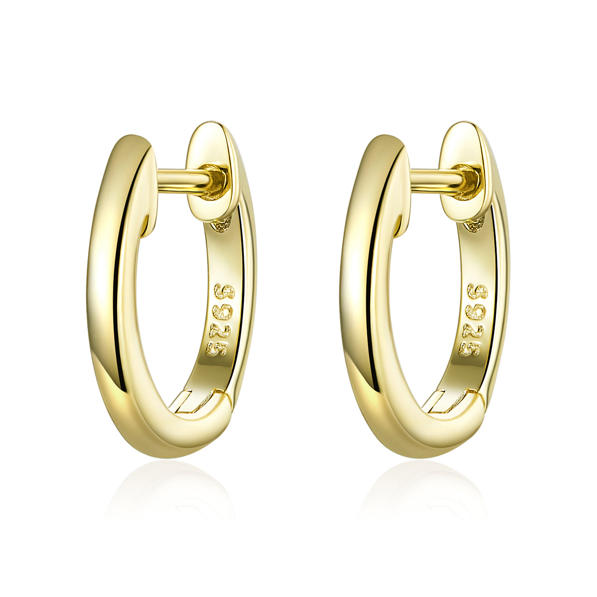 925 Sterling Silver Plated Black Gold Earrings for Women
