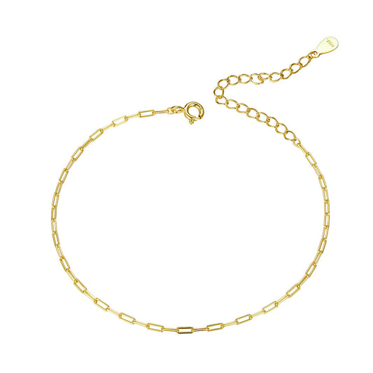 925 Sterling Silver & Plated Platinum Bracelet - 17+5cm Length