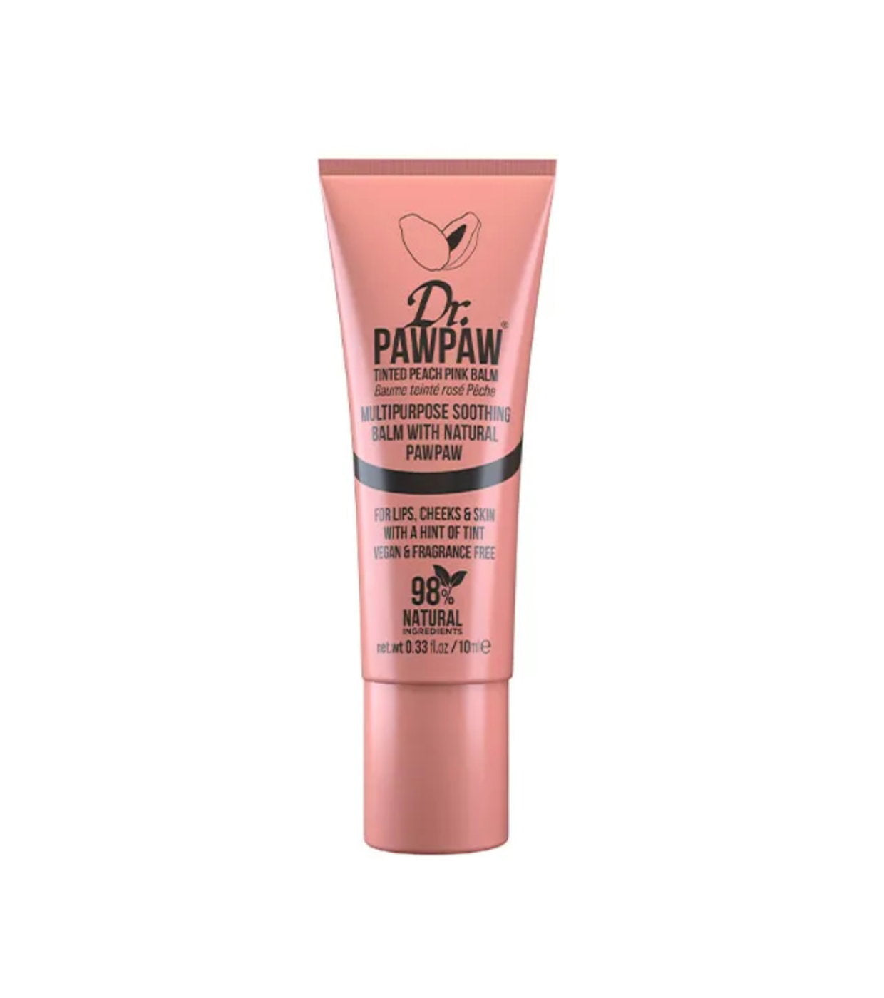 Dr. PawPaw, Multipurpose, Lip & Cheek Balm 2-In-1, Pink Peach, 10 ml