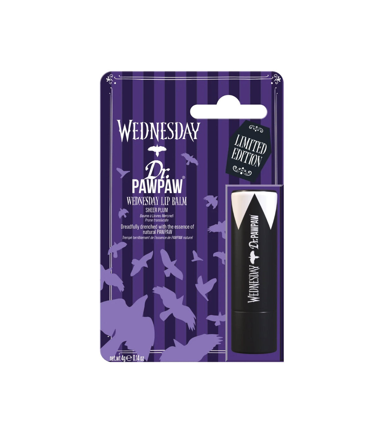 Dr. PawPaw, Wednesday, Hydrating & Conditioning, Lip Balm, Sheer Plum, 4 g