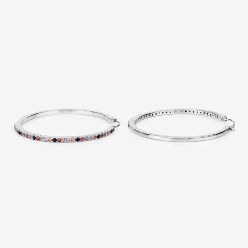 Pendientes de Plata de Ley 925 con Zafiros Multicolor Auténticos de 2,24 Quilates