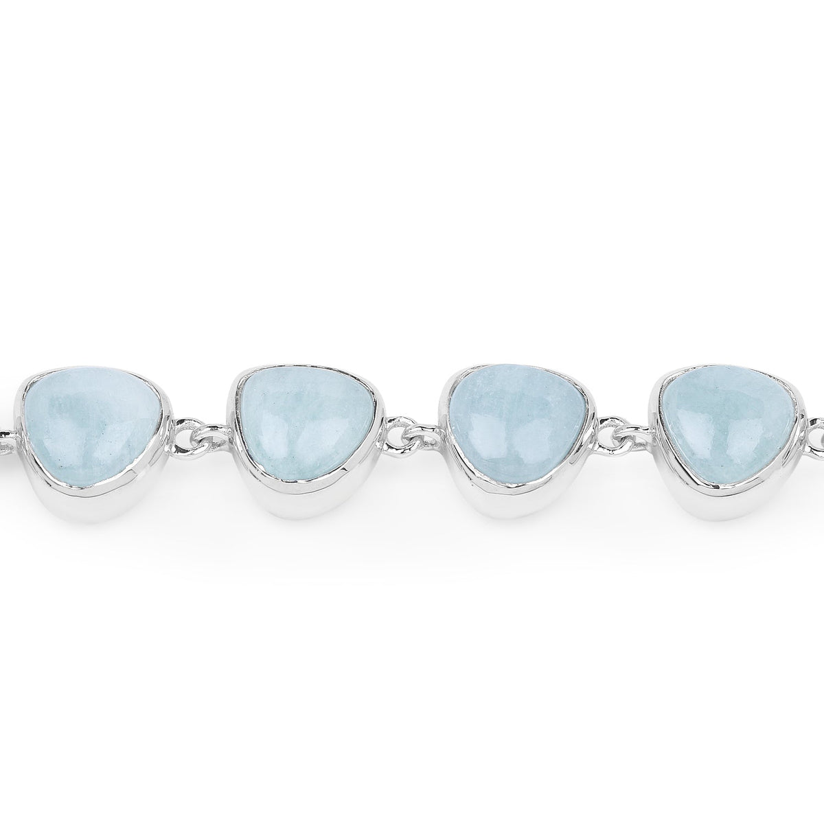 Pulsera de aguamarina auténtica de 25,90 quilates de plata de ley .925