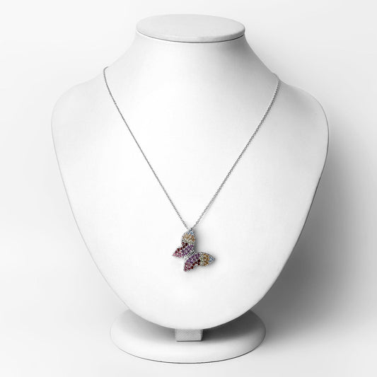 Colgante de plata de ley .925 con varias piedras genuinas de 1.62 quilates