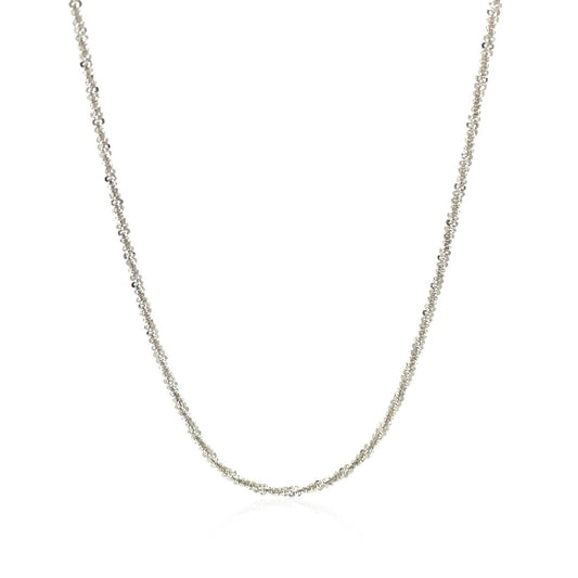 Cadena ajustable de plata de ley de 1,5 mm con brillo