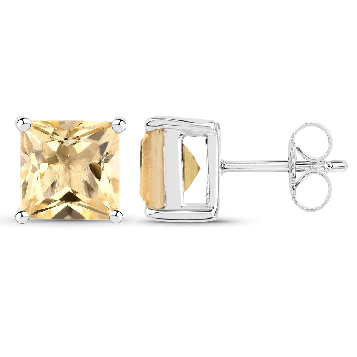 3.06 Carat Genuine Citrine .925 Sterling Silver Earrings
