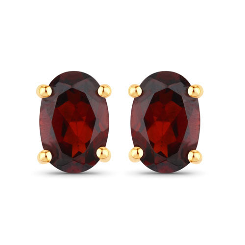1.02 Carat Genuine Garnet .925 Sterling Silver Earrings - view 2