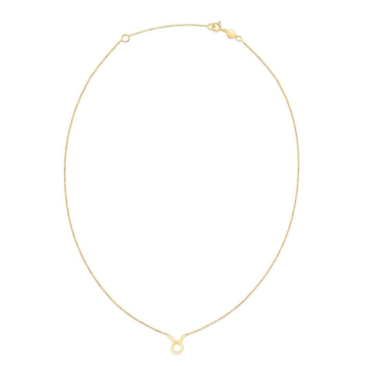 Collar Tauro de oro amarillo de 14 quilates