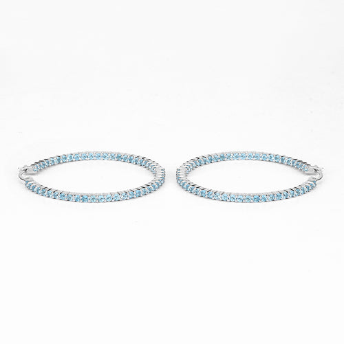 3.60 Carat Genuine Swiss Blue Topaz .925 Sterling Silver Earrings