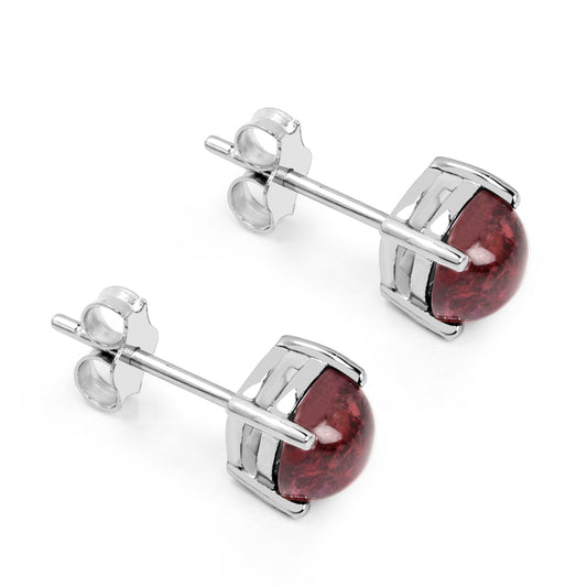 Pendientes de plata de ley .925 con topacio rosa auténtico de 2,60 quilates