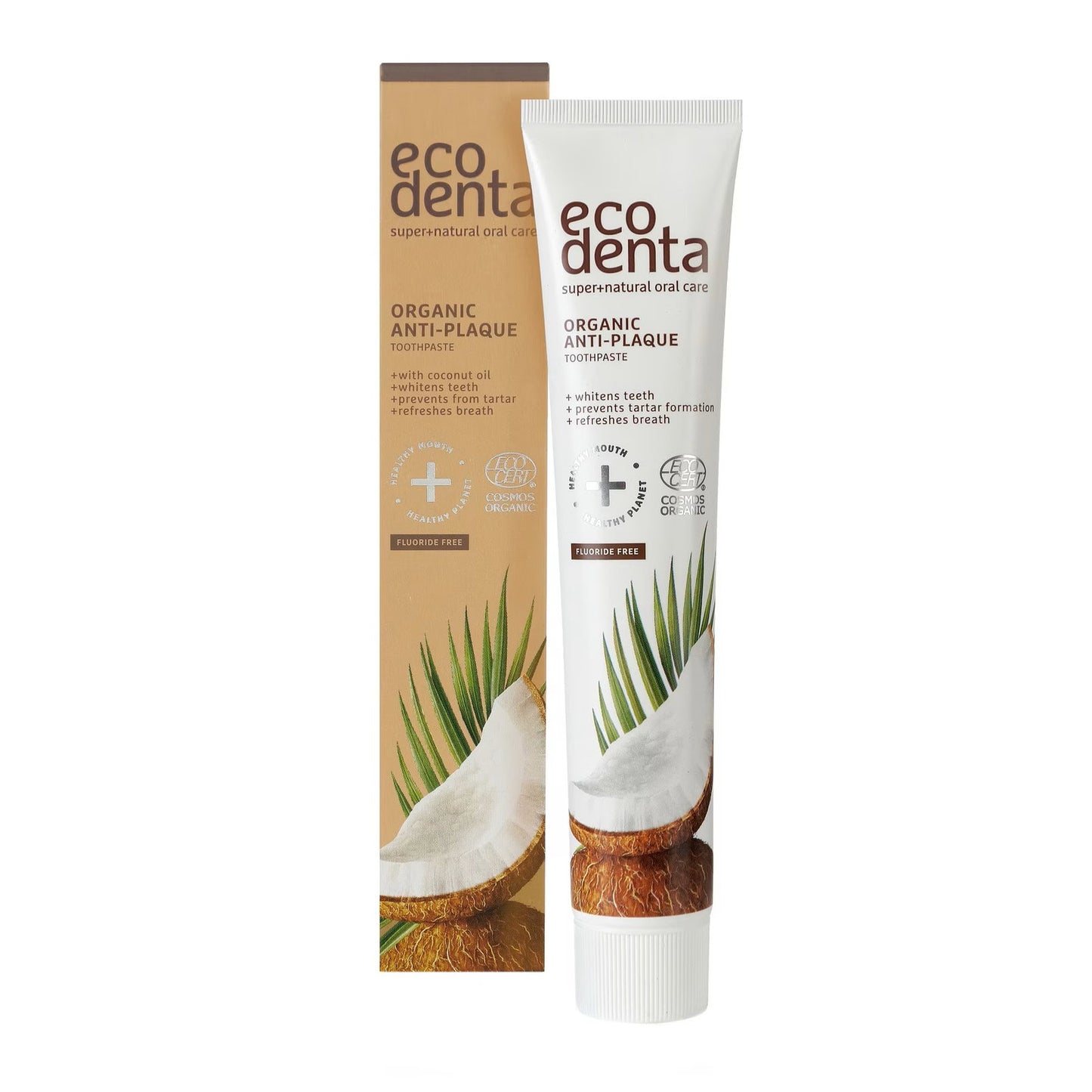 Ecodenta, Organic Anti-Plaque, Whitening & Anti-Plaque, Toothpaste, 75 ml