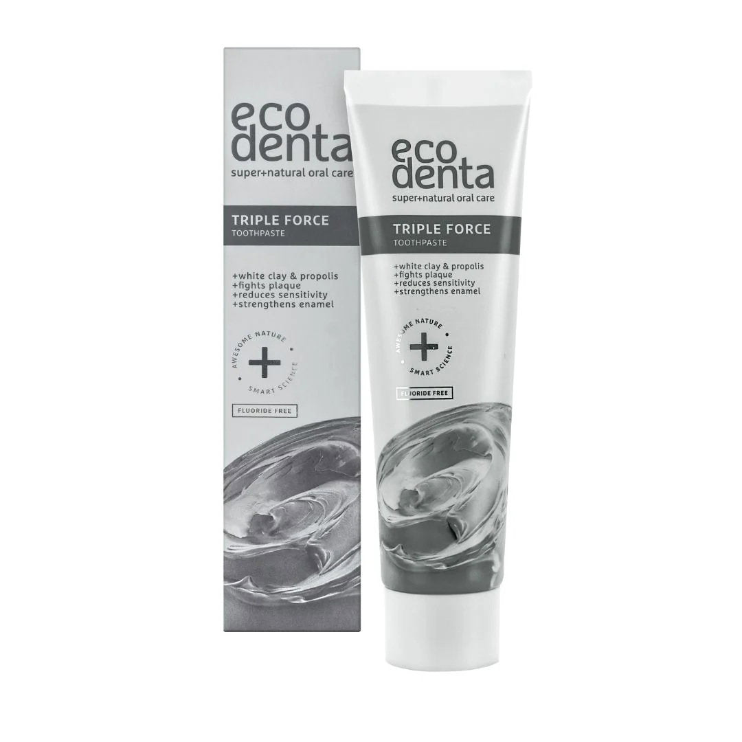 Ecodenta, Triple Force, Sensitive Teeth & Anti-Plaque, Toothpaste, 100 ml