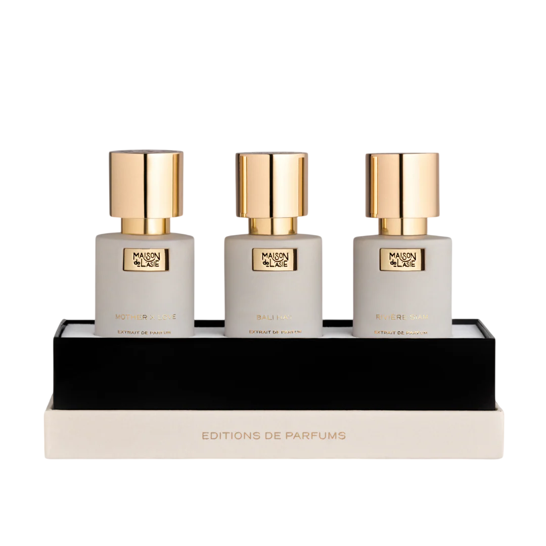 Editions De Parfums Florale Set Maison De L'Asie: Mother x Love, Extrait De Parfum, Unisex, 15 ml + Bali Ha'i, Extrait De Parfum, Unisex, 15 ml + Riviere Siam, Extrait De Parfum, Unisex, 15 ml