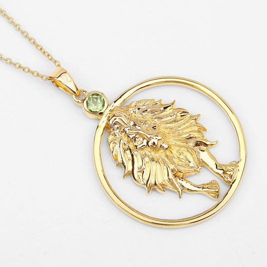 Colgante de plata de ley .925 con peridoto auténtico de 0,24 quilates