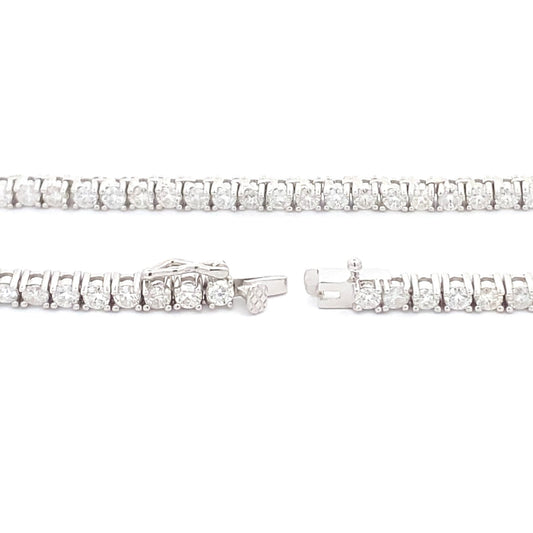Collar tenis de moissanita de 6,85 qt en plata de ley