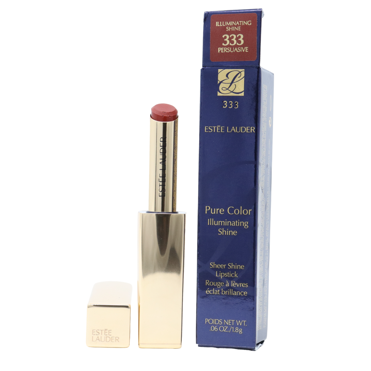 Estee Lauder, Pure Color - Illuminating Shine, Paraben-Free, Sheer Shine, Cream Lipstick, Nr. 333, Persuasive