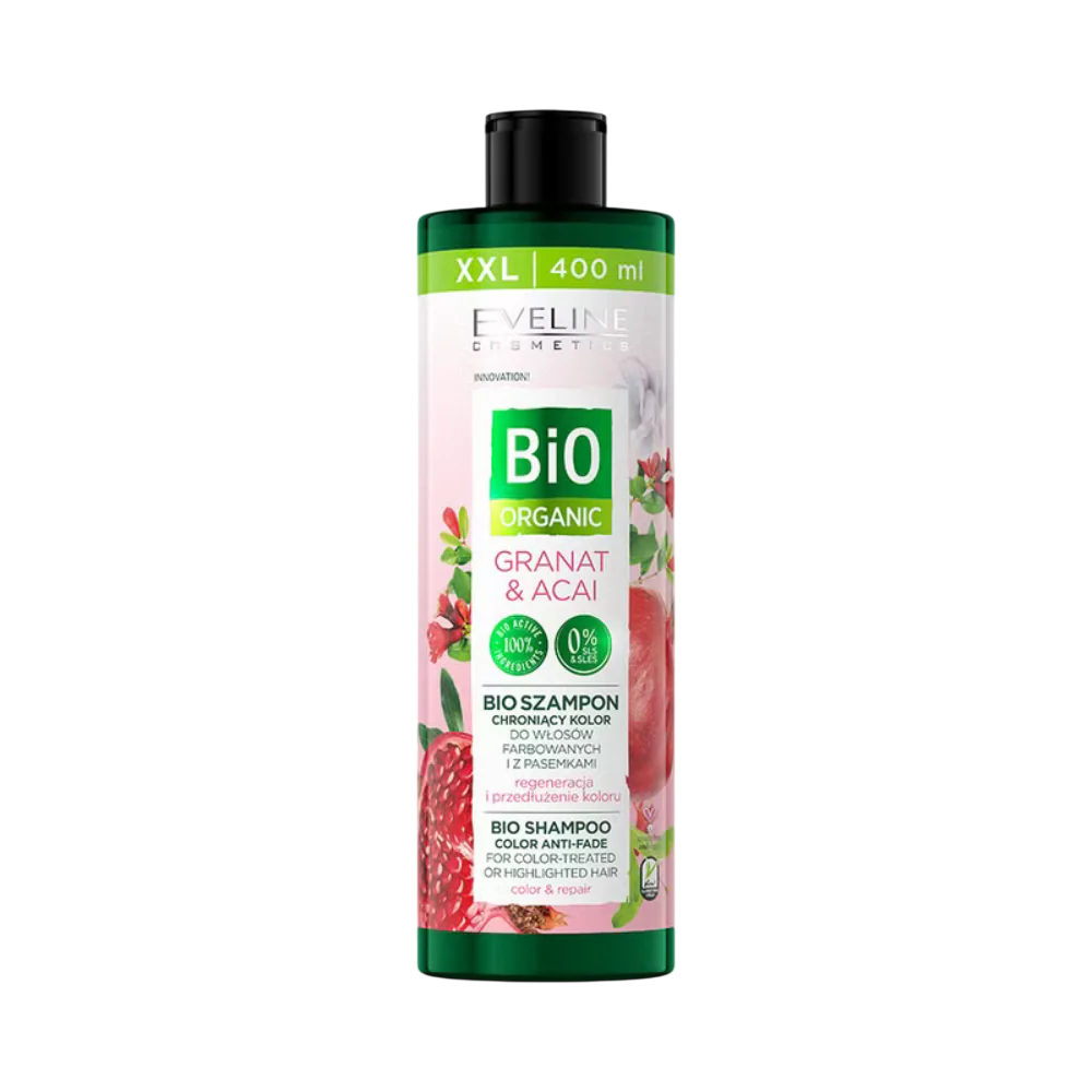 Eveline Cosmetics, Bio Organic, Granat & Acai, Hair Shampoo, Anti-Fade, 400 ml *Tester