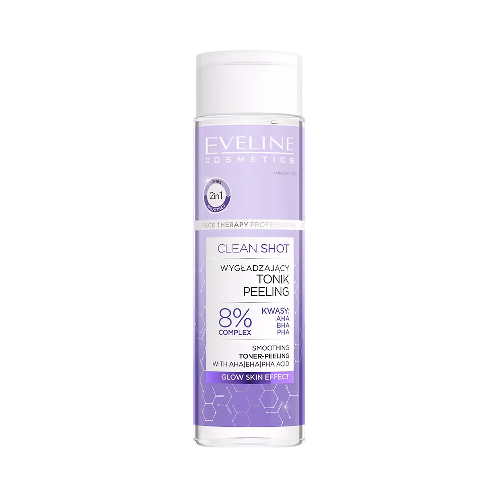 Eveline Cosmetics, Clean Shot, Peeling, Tonic Lotion, For Face, 200 ml