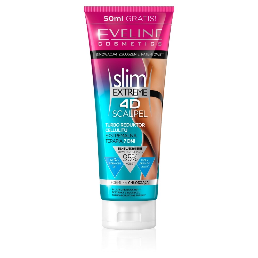 Eveline Cosmetics, Slim Extreme 4D, Slimming, Body Cream, Thighs, 250 ml