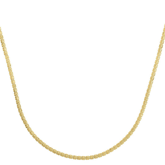Cadena tipo "Ice Barrel" en oro amarillo de 14k (2.70 mm)