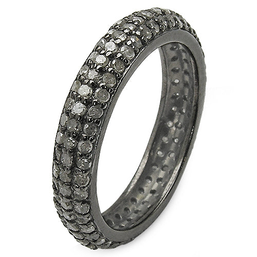 Anillo de plata esterlina .925 con diamante TLB auténtico de 1,40 quilates