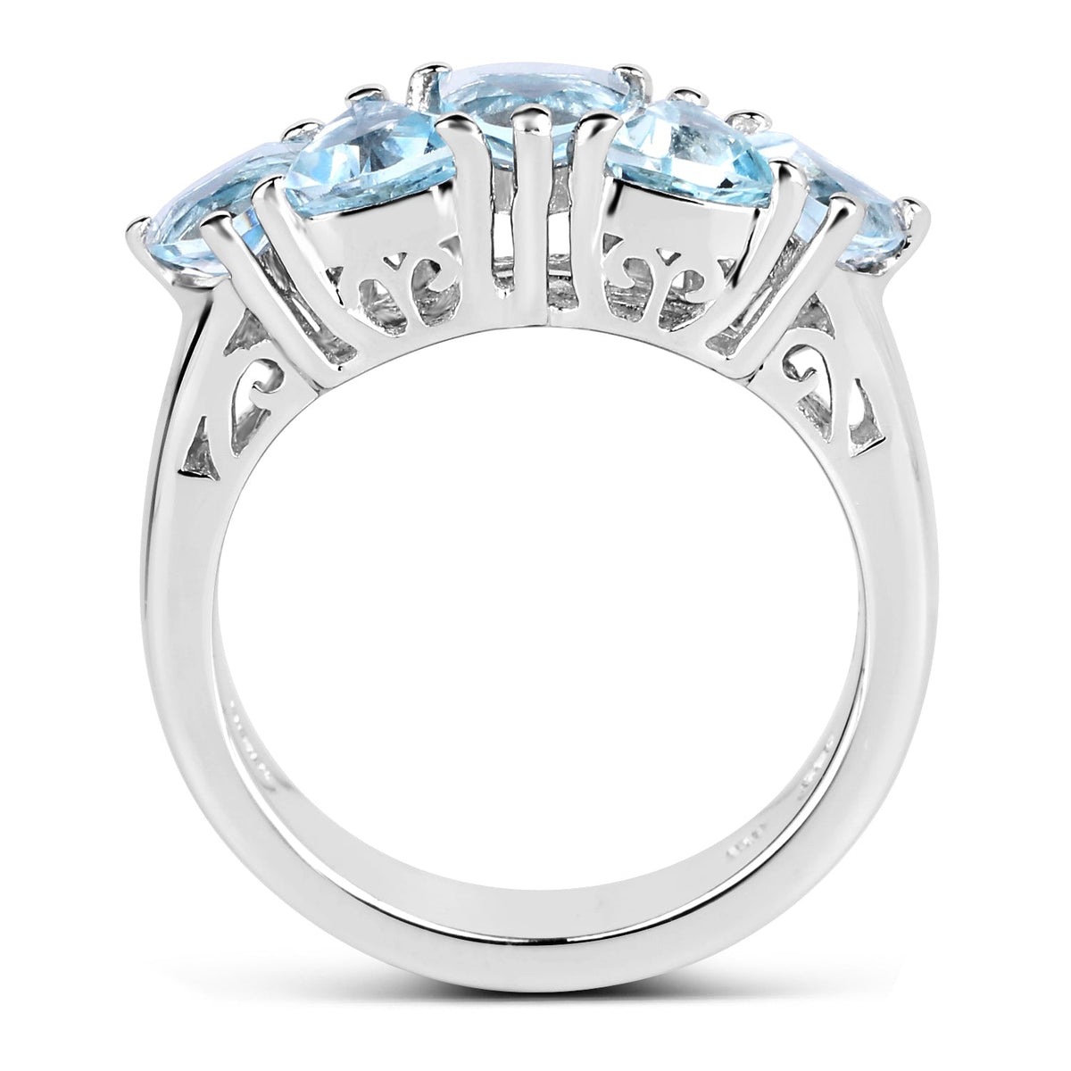 2.50 Carat Genuine Blue Topaz .925 Sterling Silver Ring