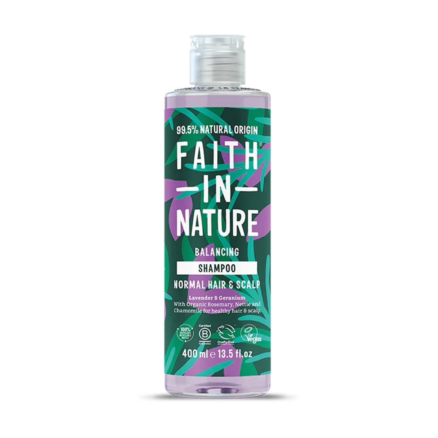 Faith In Nature, Lavender & Geranium, Hair Shampoo, Balancing & Cleansing, 400 ml